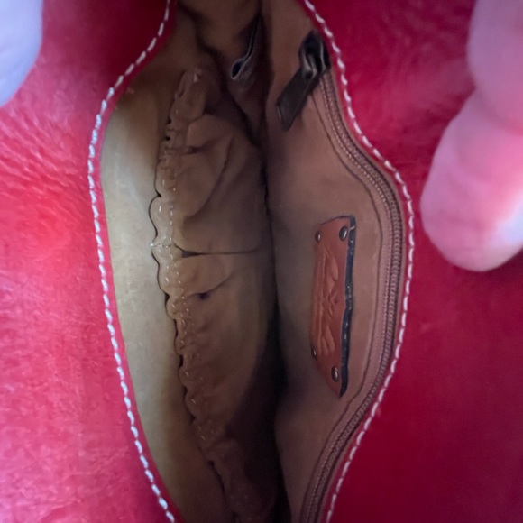 Patricia Nash Crossbody- Red Leather. Never Used. - Picture 8 of 9